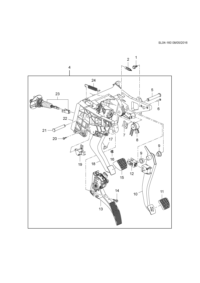 39023904-Pedal, brake & acceleration & clutch (incl. 2-6,8-16,20-23,26-28)
