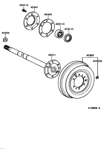 4243160140-DRUM SUB-ASSY, REAR BRAKE