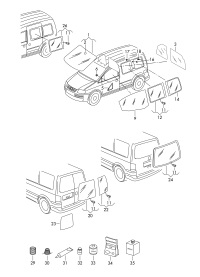 L2K1845099F-Window, windshield w/antenna and car identification number