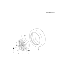 90925404-Wheel, front, rear