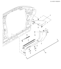 9057159-Garnish assy-windshield (incl. 1,3)