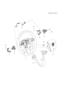 23154398-Steering wheel (incl. 2-4,7-9,11)