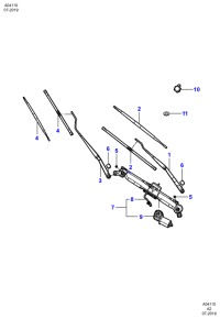 FS117B437BA-BLADE ASSY - WIPER LHD