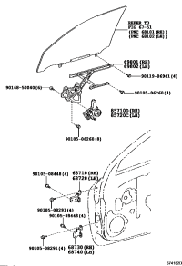 8572042090-MOTOR ASSY, POWER WINDOW REGULATOR, LH