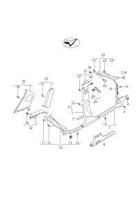 L8U08672404PK-Baffle B- pillar ghost (black)