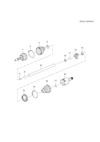 26202459-Kit, front wheel drive shaft 3way joint repair