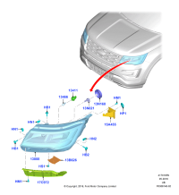 FB5Z13008AB-???????? -?????, ??, ???, ?????? /R/?led????????? /Head lamp assy