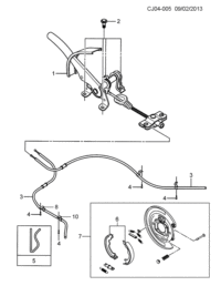 90927815-Lever, parking brake