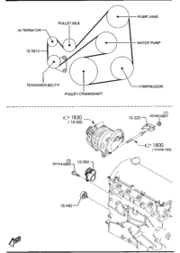 L3BR15909-BELTV,W/PUMP&ALTERNATOR