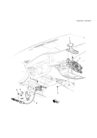 23242288-Bracket, a/t shift lever cable