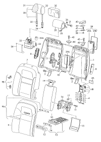 4E0885707-Mount assy., back