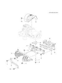 24101350-Bolt, turbo exhaust stud (3.342)
