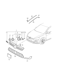 5GE853651PCYR-Radiator grille