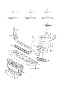 L8WD807065KGRU-Bumper cover l