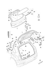 L8U0827025B-Rear hatch cover: