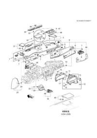 84009797-Cap, instrument panel outer cover (incl 24)