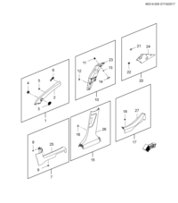 92273585-Garnish, side door sill (lh) (including 8-9,25)