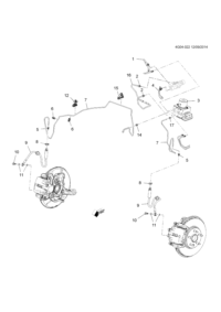 22831919-Bracket, power steering wiring harness (up) (to brake booster) (3.166)