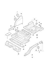 34D803501B-Rail with stiffener and weld nut