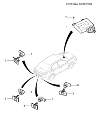 9017298-Bracket, parking aid alarm sensor (7.831)