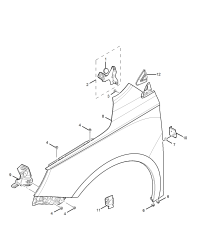24105147-Bracket assy-fr fender fr