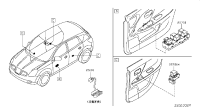 254502FL0A-SWITCH ASSY-SUNROOF