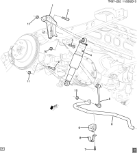 84176675-ABSORBER,RR LVLG SHK(CODE AB8L)(MATING CONN USE 13587957)(ACDelco #84176675)