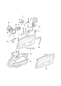 L8RD941003A-Headlamp, bulb w/gas discharge