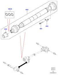 LR034513-Shaft assy-drive