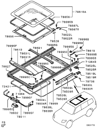 MN136536-MOTOR,SUNROOF DRIVE