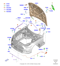JR3Z16C630B-Hood assy-hood lh