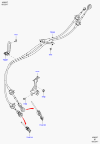 CN157E395EB-Cable assy-select lever control