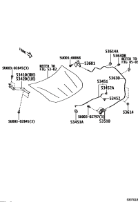 SU00301410-LEVER SUB-ASSY, HOOD LOCK CONTROL