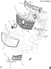 22753187-Grille (incl 5-7,13, 14), upper