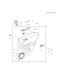 26207496-Garnish assy-rr dr (incl. 9,11-13)