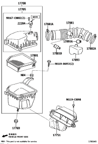178810P021-HOSE, AIR CLEANER, NO.1