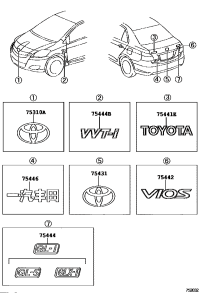 754420D080-PLATE, LUGGAGE COMPARTMENT DOOR NAME, NO.2