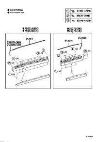 7507160120A0-MOULDING SUB-ASSY, FRONT DOOR, OUTSIDE RH