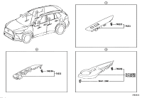 742710A060-PANEL, REAR DOOR ARMREST BASE, UPPER RH