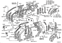 6121242050-Rail, roof side, outer lh