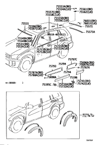 7554842011-FASTENER, WINDSHIELD OUTSIDE MOULDING, NO.1