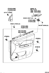 676100D620E0-BOARD SUB-ASSY, FRONT DOOR TRIM, RH