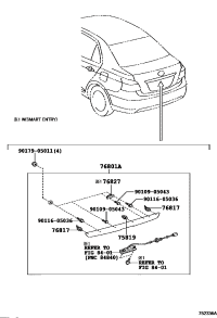 90467C0002C0-CLIP, BACK DOOR MOULDING