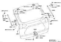 689500R120-STAY ASSY, BACK DOOR, RH