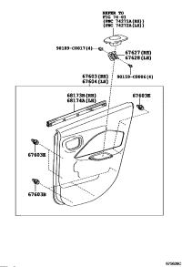 676300D510E0-BOARD SUB-ASSY, REAR DOOR TRIM, RH