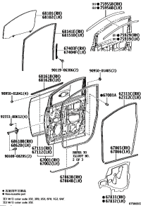 6810258042-GLASS SUB-ASSY, FRONT DOOR, LH