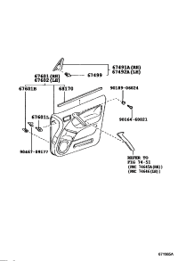 6761042530B1-BOARD SUB-ASSY, FRONT DOOR TRIM, RH