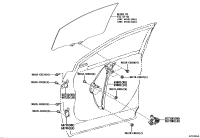 698010R100-REGULATOR SUB-ASSY, FRONT DOOR WINDOW, RH