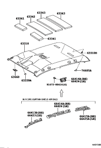 633100K890B0-HEADLINING ROOF
