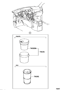 74101AE010-BOX SUB-ASSY, FRONT ASH RECEPTACLE